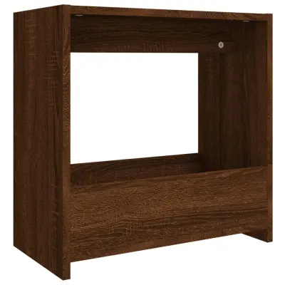 vidaXL Stranska mizica rjav hrast 50x26x50 cm inženirski les