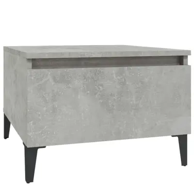 vidaXL Stranska mizica betonsko siva 50x46x35 cm inženirski les