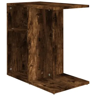 vidaXL Stranska mizica dimljen hrast 50x30x50 cm inženirski les
