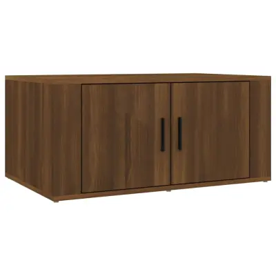 vidaXL Klubska mizica rjav hrast 80x50x36 cm inženirski les