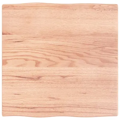 vidaXL Mizna plošča svetlo rjava 60x60x2 cm obdelana trdna hrastovina