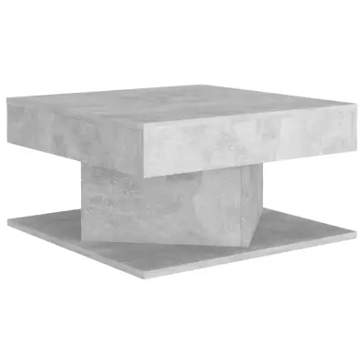 vidaXL Klubska mizica betonsko siva 57x57x30 cm iverna plošča