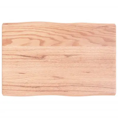 vidaXL Mizna plošča sv. rjava 60x40x(2-4) cm obdelana trdna hrastovina