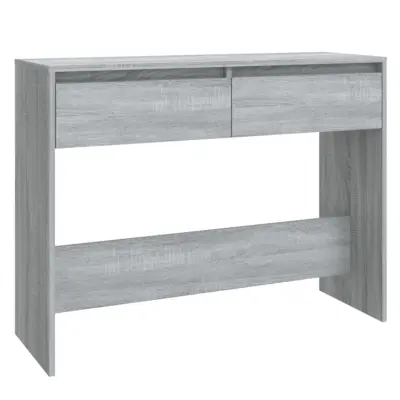 vidaXL Konzolna mizica siva sonoma 100x35x76,5 cm iverna plošča