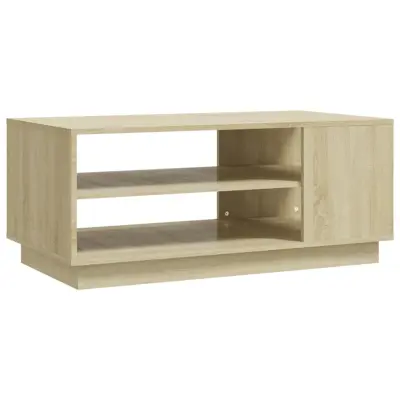 vidaXL Klubska mizica sonoma hrast 102x55x43 cm iverna plošča