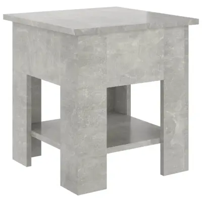 vidaXL Klubska mizica betonsko siva 40x40x42 cm konstruiran les