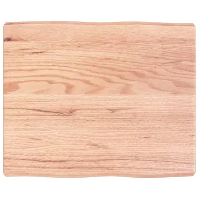 vidaXL Mizna plošča sv. rjava 60x50x(2-6) cm obdelana trdna hrastovina