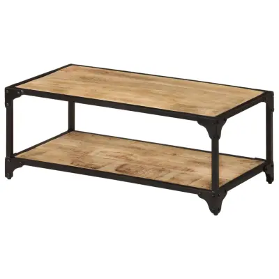 vidaXL Klubska mizica 90x45x35 cm trden robusten mangov les