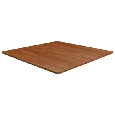 vidaXL Kvadratna mizna plošča tem. rjava 90x90x1,5 cm trdna hrastovina