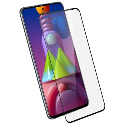 Ultra-odporna zašcita zaslona iz kaljenega stekla 9H Samsung M51 - crna