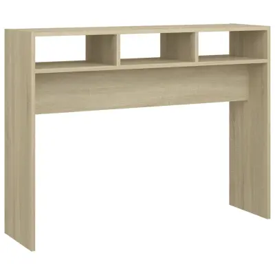 vidaXL Konzolna mizica sonoma hrast 105x30x80 cm iverna plošča