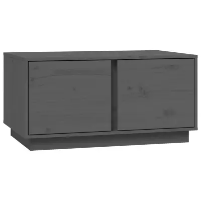 vidaXL Klubska mizica siva 80×50×40 cm trdna borovina