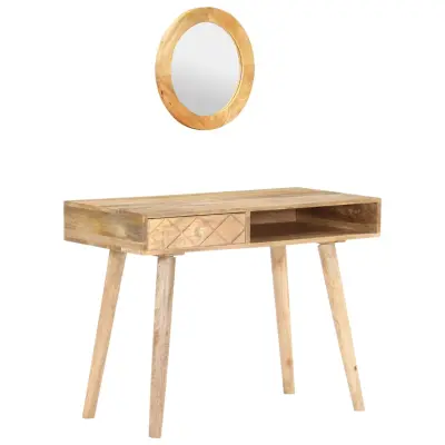 vidaXL Mizica za ličenje 100x50x76 cm trden mangov les