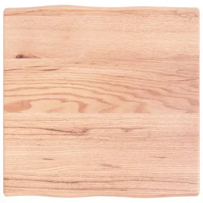 vidaXL Mizna plošča sv. rjava 60x60x(2-4) cm obdelana trdna hrastovina
