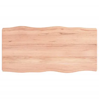 vidaXL Mizna plošča sv. rjava 80x40x(2-6) cm obdelana trdna hrastovina