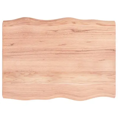 vidaXL Mizna plošča sv. rjava 80x60x(2-6) cm obdelana trdna hrastovina