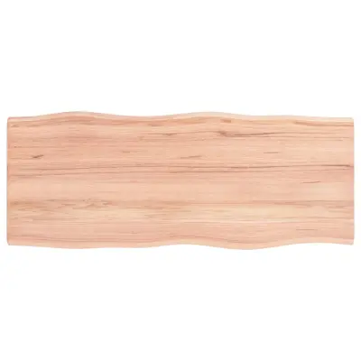 vidaXL Mizna plošča svetlo rjava 100x40x2 cm obdelana trdna hrastovina