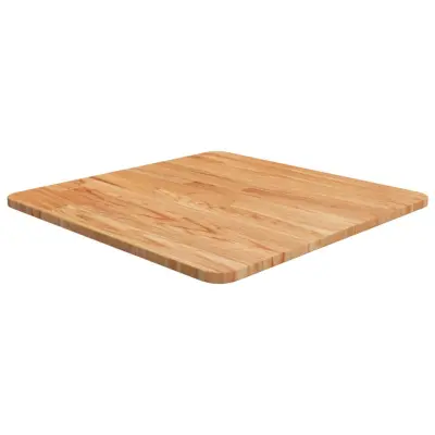 vidaXL Kvadratna mizna plošča sv. rjava 50x50x1,5 cm trdna hrastovina