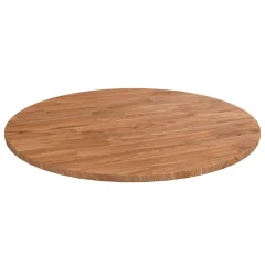vidaXL Okrogla mizna plošča svetlo rjava Ø50x1,5 cm trdna hrastovina