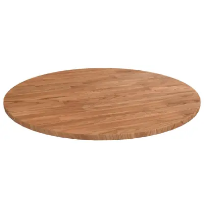 vidaXL Okrogla mizna plošča svetlo rjava Ø50x1,5 cm trdna hrastovina