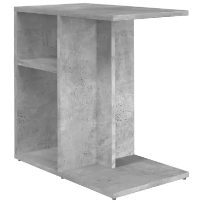 vidaXL Stranska mizica betonsko siva 50x30x50 cm iverna plošča