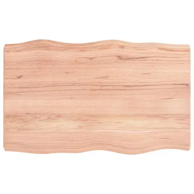 vidaXL Mizna plošča sv. rjava 80x50x(2-6) cm obdelana trdna hrastovina
