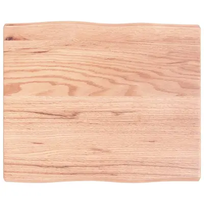 vidaXL Mizna plošča sv. rjava 60x50x(2-4) cm obdelana trdna hrastovina