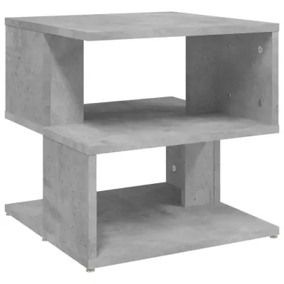 vidaXL Stranska mizica betonsko siva 40x40x40 cm iverna plošča