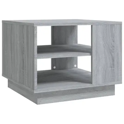 vidaXL Klubska mizica siva sonoma 55x55x43 cm iverna plošča