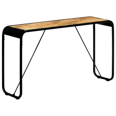 vidaXL Konzolna mizica 140x35x76 cm trden robusten mangov les