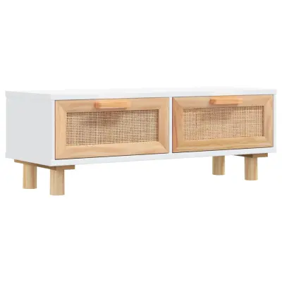 vidaXL Klubska mizica bela 80x40x30 cm inženirski les trdna borovina