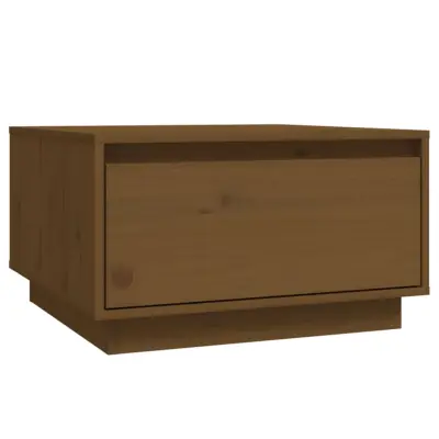 vidaXL Klubska mizica medeno rjava 55x56x32 cm trdna borovina