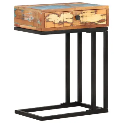 vidaXL Stranska mizica U-oblike 45x30x61 cm trden predelan les