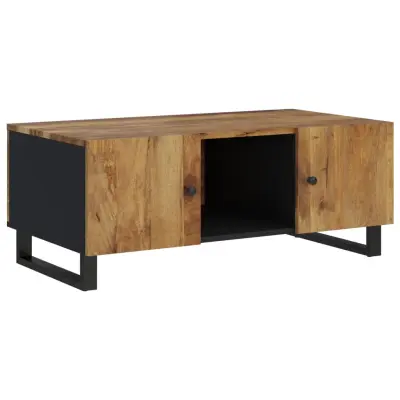 vidaXL Klubska mizica 100x54x40 cm trden mangov les in inženirski les