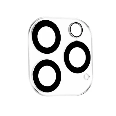 Folija za kamero iPhone 14 Pro in 14 Pro Max iz 9H odpornega kaljenega stekla - crn obris