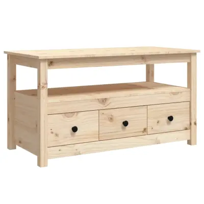 vidaXL Klubska mizica 102x49x55 trdna borovina