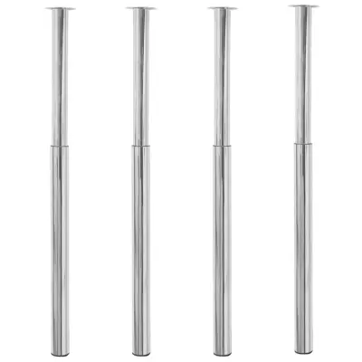 vidaXL Teleskopske noge za mizo 4 kosi kromirane 710-1100 mm