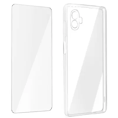 Samsung Xcover 6 Pro 360° Protection Pack: mehka torbica, tanko, prozorno, poševno kaljeno steklo
