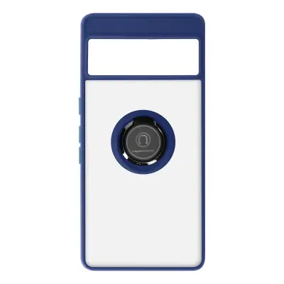 Ovitek za Google Pixel 7 Pro z držalom za prstan, hrbtna stran, zašcitena pred prstnimi odtisi, združljiv z magnetnim stojalom - modra