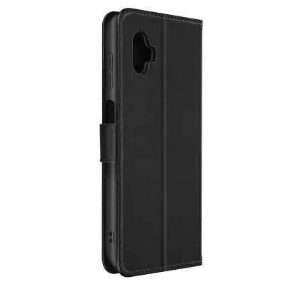 Etui, denarnica in stojalo za Samsung Xcover 6 Pro iz pravega usnja - crn