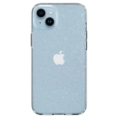 Spigen iPhone 14 Plus Case, Glitter Gel Silicone, Liquid Crystal Glitter Series - Transparent