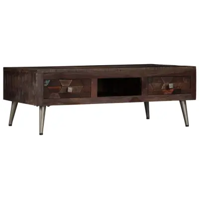 vidaXL Klubska mizica trden predelan les 100x60x35 cm