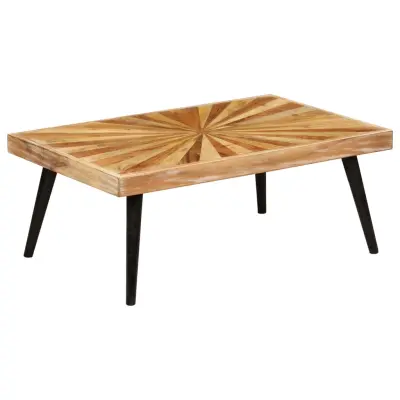 vidaXL Klubska mizica iz trdnega mangovega lesa 90x55x36 cm
