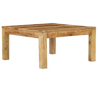 vidaXL Klubska mizica iz trdnega mangovega lesa 80x80x40 cm