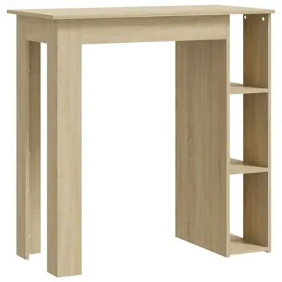 vidaXL Barska miza s polico sonoma hrast 102x50x103,5 cm iverna pl.