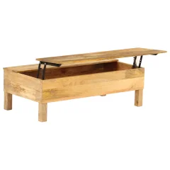 vidaXL Klubska mizica iz trdnega mangovega lesa 110x55x35 cm