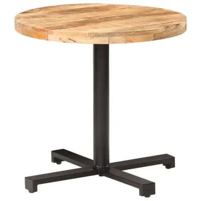 vidaXL Bistro miza okrogla Ø 80x75 cm robusten mangov les