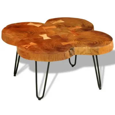 vidaXL Klubska mizica 35 cm 4 debla trden palisander