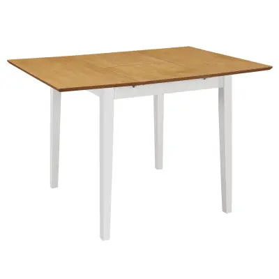vidaXL Raztegljiva jedilna miza MDF (80-120)x80x74 cm bela