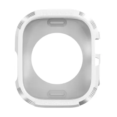 Apple Watch Series 8 in 7 45 mm / Series 6, 5, 4 in 2 44 mm / Series 3, 2, 1 42 mm, odporno na udarce, ogljikova vlakna - bela